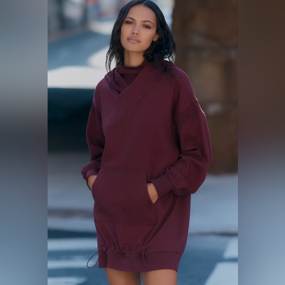 NWT! Daily Practice by Anthropologie Maeve Hooded Mini Dress - Size Large☂️ - Picture 1 of 5